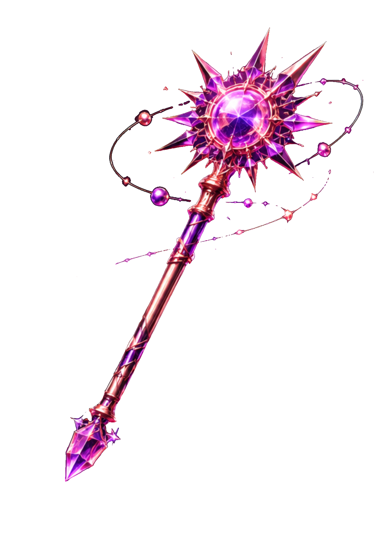 Cetro roxo com cristal