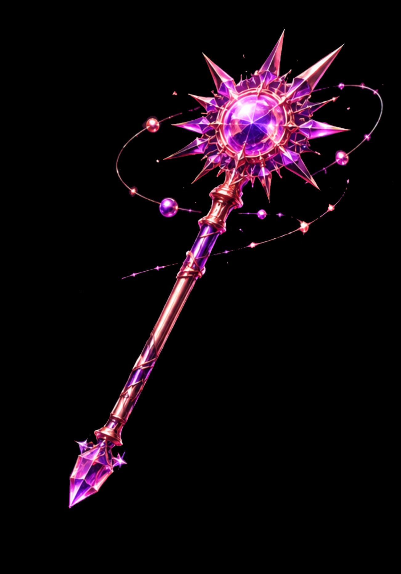 Cetro roxo com cristal