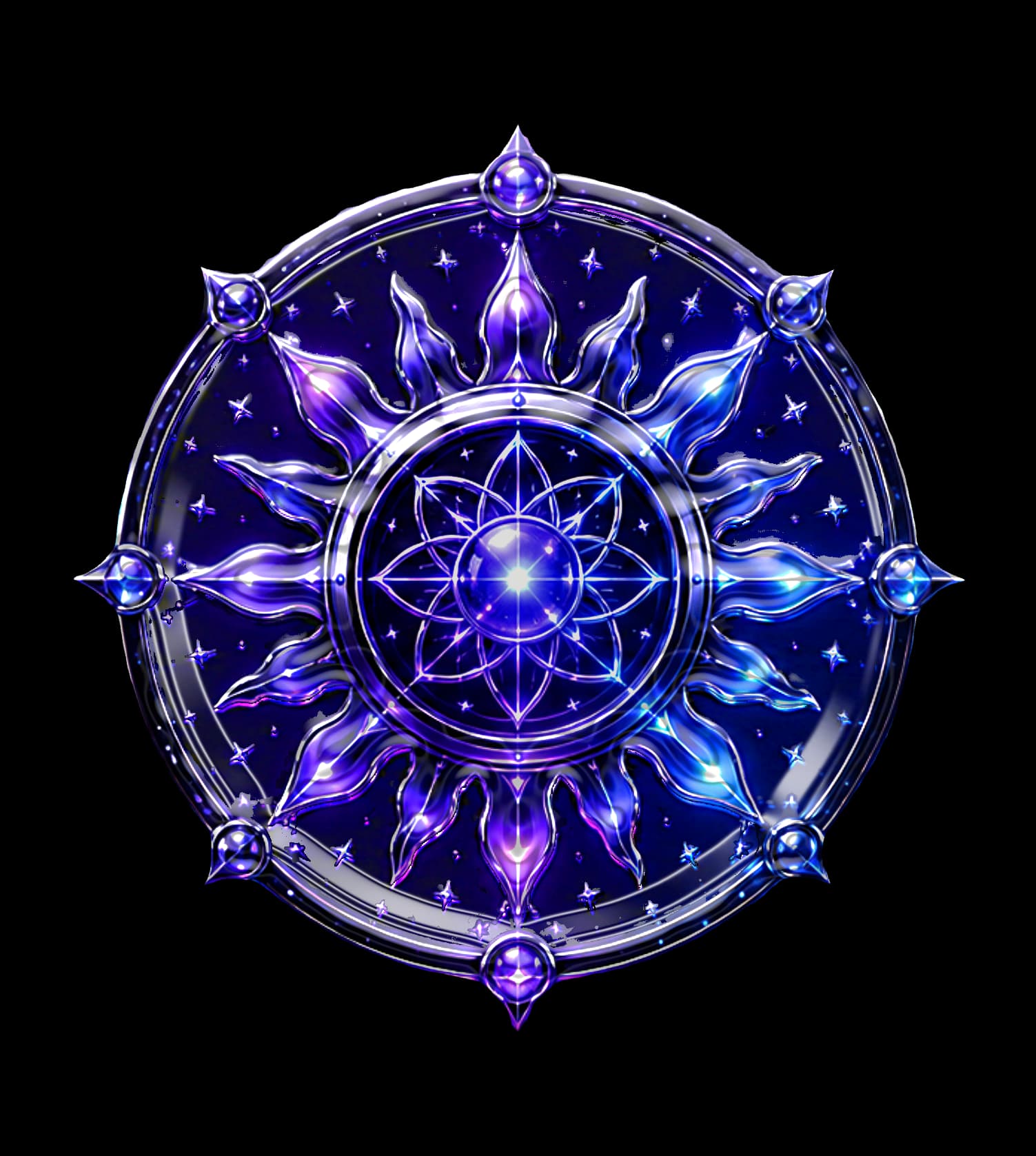 Mandala azul e violeta