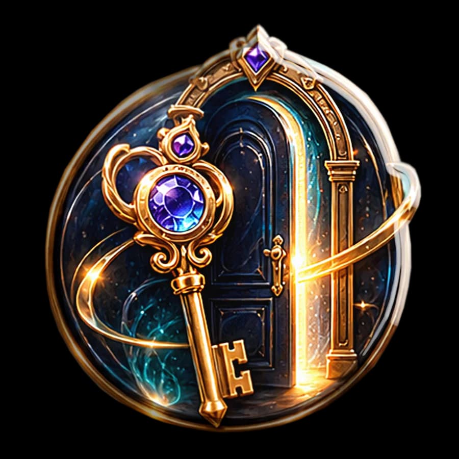 Portal de acesso com chave luminosa