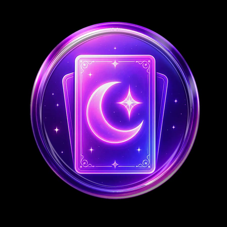 Carta luminosa em círculo violeta
