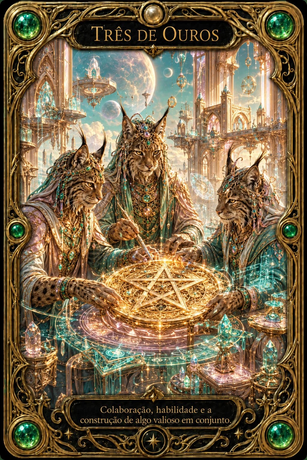 Carta Três de Ouros