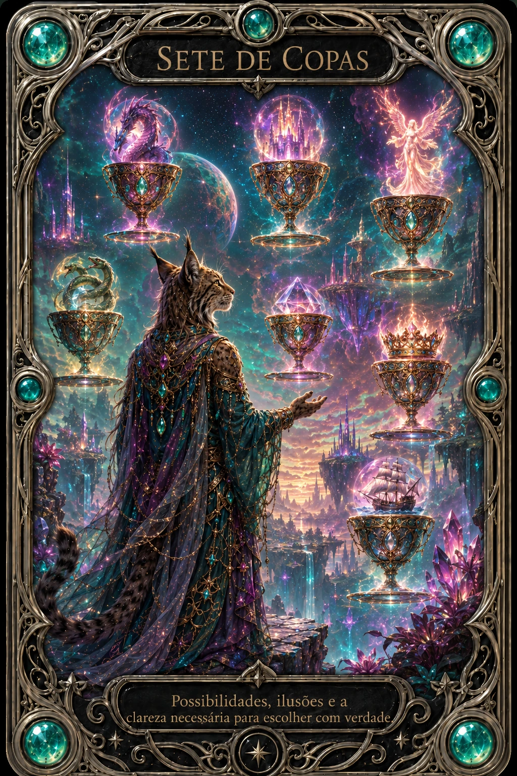 Arte da carta Sete de Copas