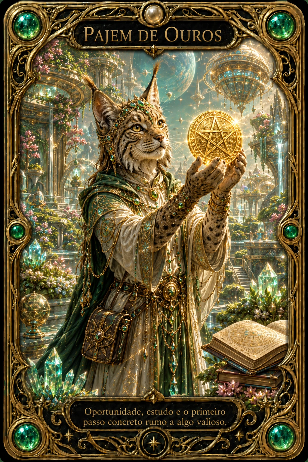 Arte da carta Pajem de Ouros