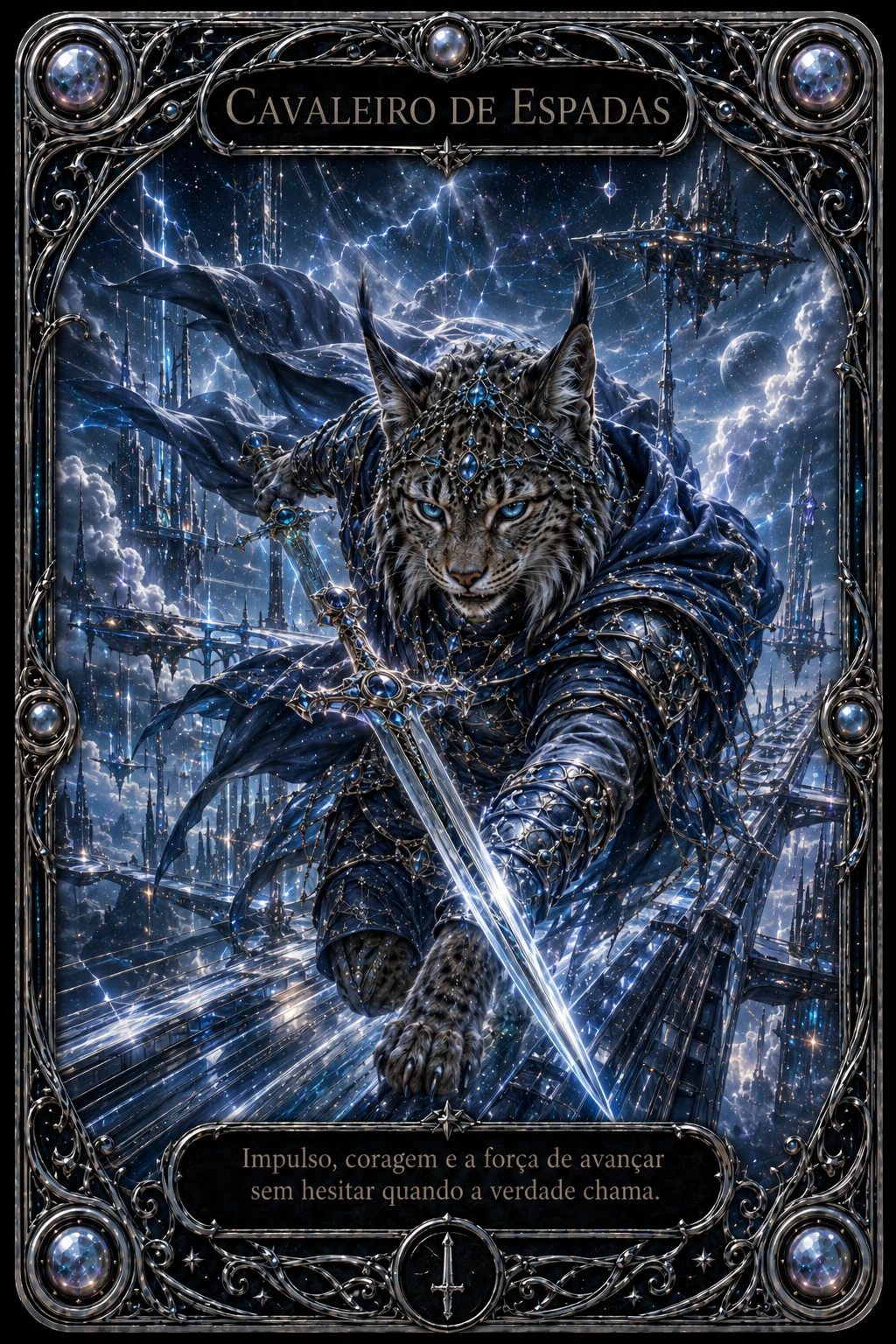 Arte da carta Cavaleiro de Espadas